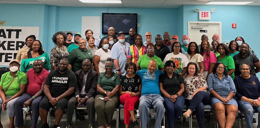 Group photo of members of the AFSCME State Bargaining Team at the AFSCME Maryland Bush Street office
